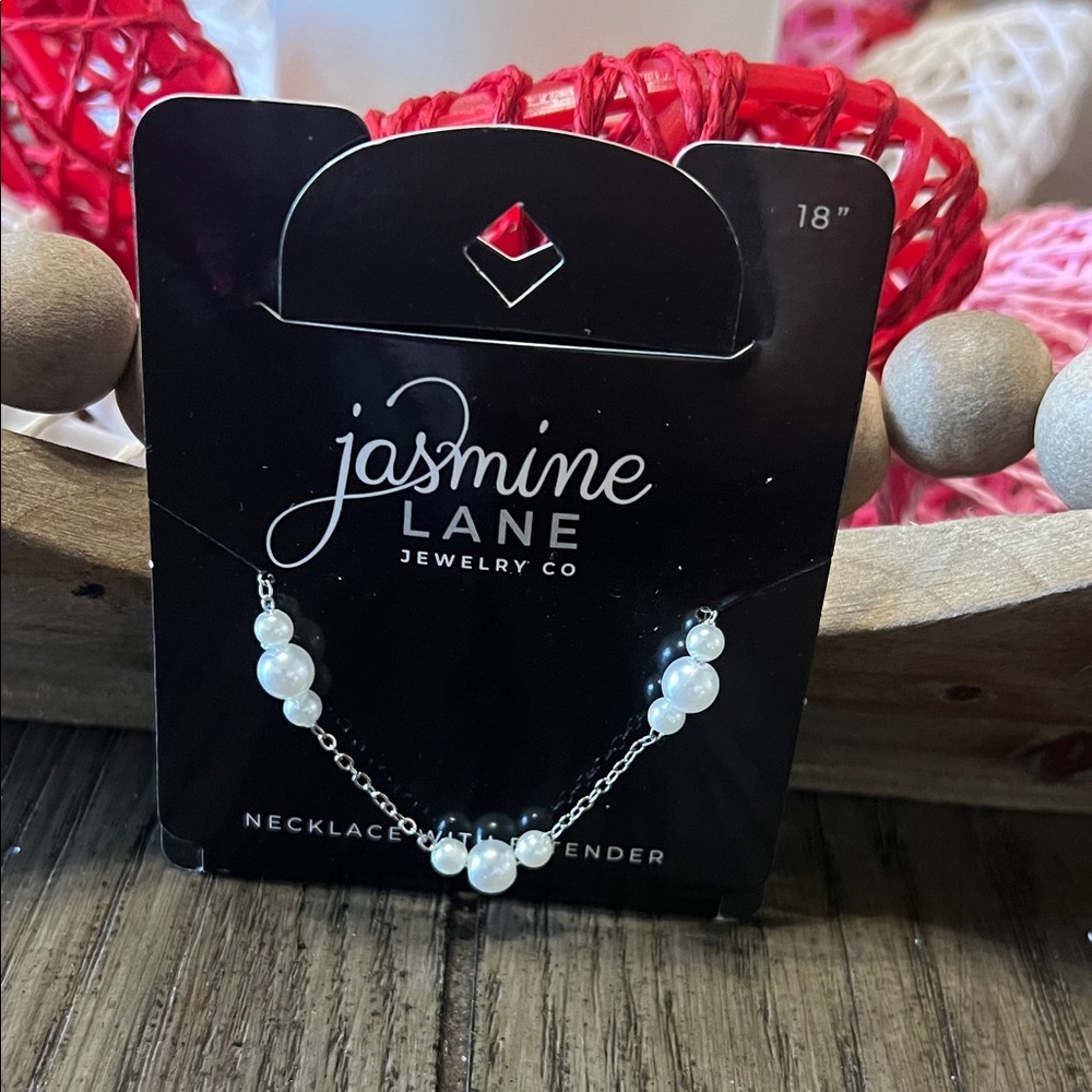 Jasmine Lane White Pearl Necklace